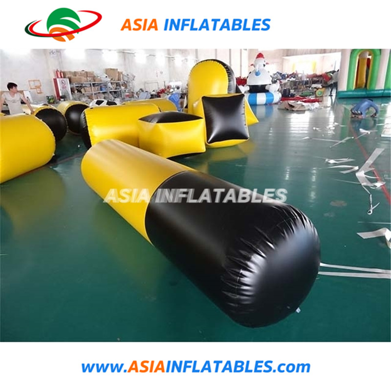 Yellow-Black Inflatables Speedball Bunker , Tactical Paintball Tag